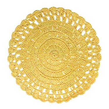 Lugar Americano Croch� Amarelo 38cm