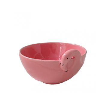 Bowl Redondo Grande em Cer�mica Flamingo