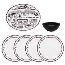 Conjunto para Churrasco de Porcelana Jornal do Churrasqueiro