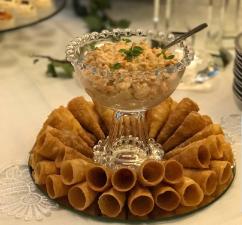 Bowl Grande de Vidro com P� e Borda de Bolinha da Grillo