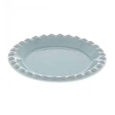 Pratinho de Cer�mica de Bolinha Azul da Quadrifoglio