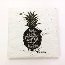 Quadro Teste Crasy Pineapple And Let Magic Happen