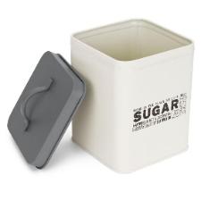 Lata de Metal Quadrada Sugar com Tampa Cinza