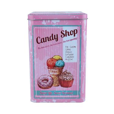 Lata de Metal Kitchen Candy Shop Rosa