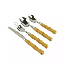 Faqueiro de Bambu com 24 pe�as de Inox da Incasa