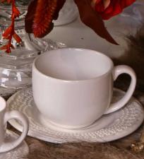 X�cara de Ch� Madeleine Branca de Cer�mica