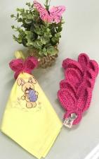 Porta Guardanapo Orelha de Coelho Rosa