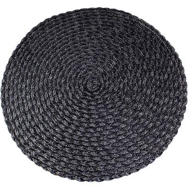 Lugar Americano Tran�ado Preto 38cm