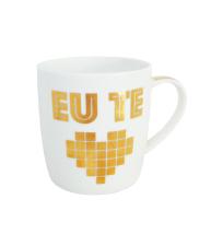 Caneca de Porcelana Gold Eu te Amo