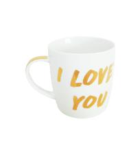 Caneca de Porcelana Gold I Love You 2