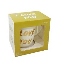 Caneca de Porcelana Gold I Love You 2