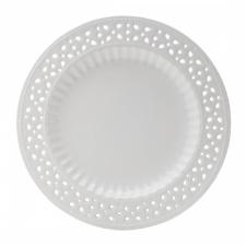 Prato de Sobremesa de Porcelana Rendado da Rojemac