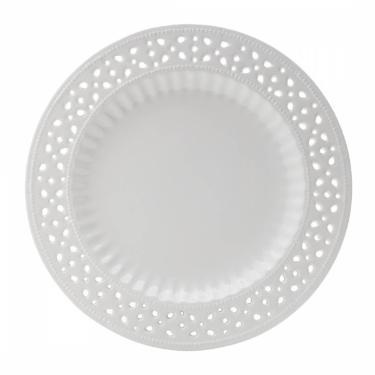 Prato de Sobremesa de Porcelana Rendado da Rojemac