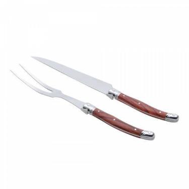 Conjunto para Assado e Churrasco 2 Pe�as em Inox da Bon Gourmet