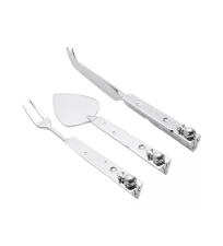 Conjunto com 3 Pe�as para Queijo em Zamac Ratinho