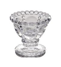 Bowl Pequeno de Bolinha com P� em Vidro Pearl 8cm