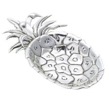 Bandeja em Zamac Abacaxi Prateada da Lyor