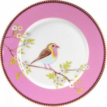 Prato de Sobremesa de Porcelana da Linha Early Bird Rosa da Pip Studio