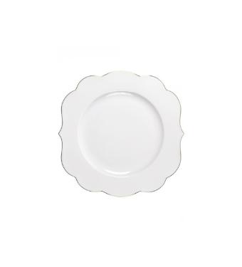 Prato para P�o Royal White de Porcelana