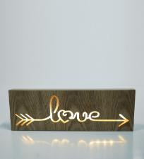 Caixa de Madeira Led Love