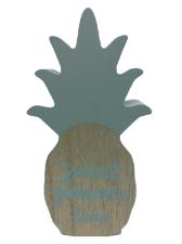 Abacaxi Decorativo de Madeira Verde