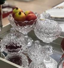 Bomboniere com P� de Vidro da Linha Ang�lica da L'Hermitage