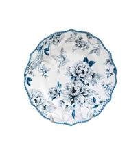Prato de Porcelana Sobremesa Pauli Blue