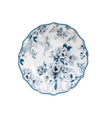 Prato de Porcelana Sobremesa Pauli Blue