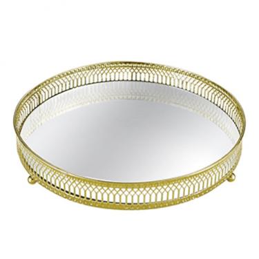 Bandeja Redonda Dourada