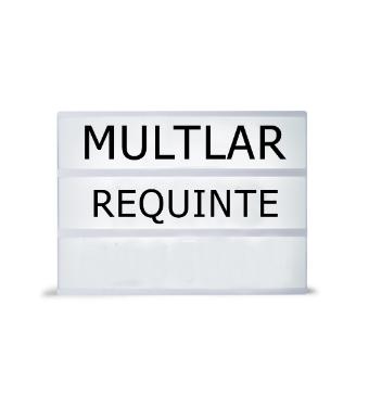 Quadro de Led Pequeno com 5 Leds e 60 Letras