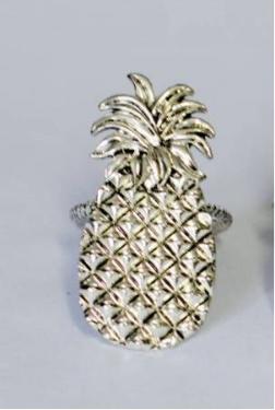 Porta Guardanapo Abacaxi Dourado