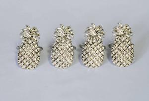 Porta Guardanapo Abacaxi Dourado