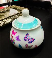 A�ucareiro de Porcelana Borboleta