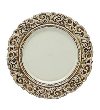 Sousplat Apolo Creme Marrom