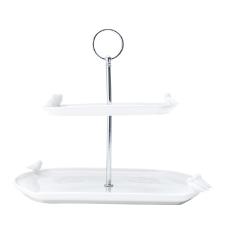 Porta Doce de Porcelana Dois Andares Birds