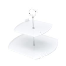 Porta Doce de Porcelana Dois Andares Birds