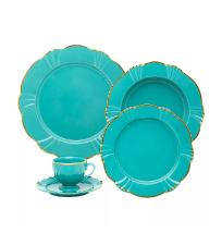 Aparelho de Jantar Soleil Aurora de Porcelana 30 Pe�as