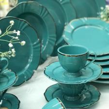 Aparelho de Jantar Soleil Aurora de Porcelana 30 Pe�as