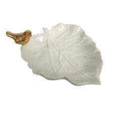 Petisqueira Branca Passaro Dourado