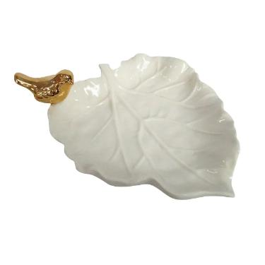 Petisqueira Branca Passaro Dourado