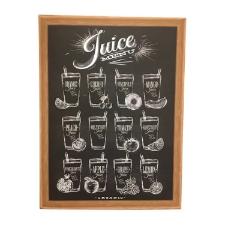 Quadro de Madeira Juice Menu