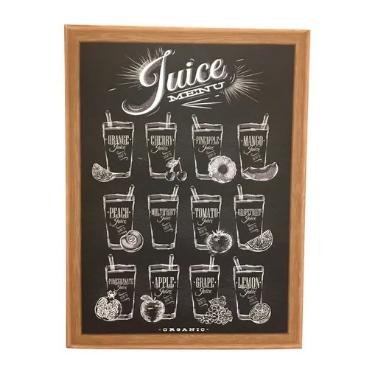 Quadro de Madeira Juice Menu