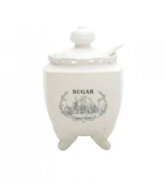 A�ucareiro De Dolomita Com Colher Sevilha Branco da Lyor