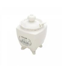 A�ucareiro De Dolomita Com Colher Sevilha Branco da Lyor