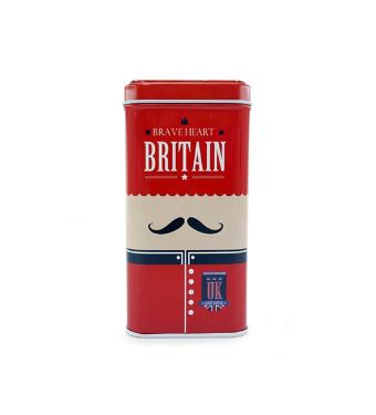 Lata de Metal Decorativa Britain Vermelha