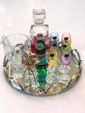 Bandeja Redonda com Fundo Espelhado de A�o Inox