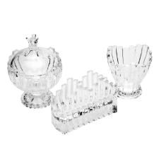 Conjunto de 3 Pe�as para Mesa Building de Cristal