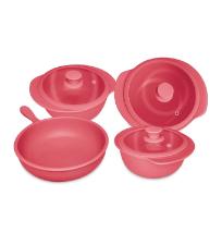 Conjunto de Panelas de Cer�mica 4 Pe�as Cookware Ros�