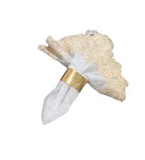 Guardanapo de Tule Off White Bege 43cm