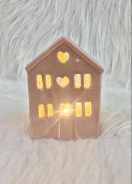 Casa M�dia de Porcelana com Luz Led